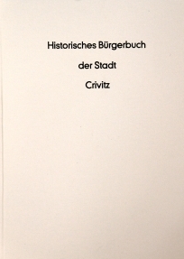 Historisches Bürgerbuch der Stadt Crivitz Einband